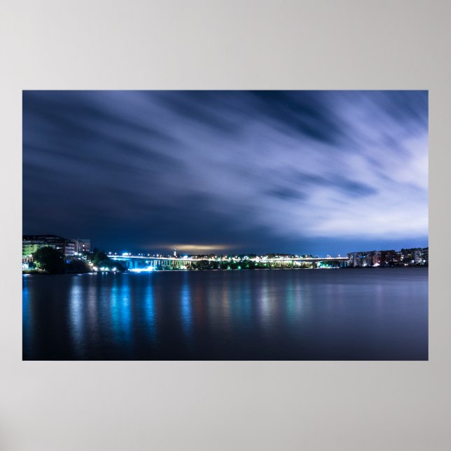 Poster - paisagem urbana no amanhecer (Frente)