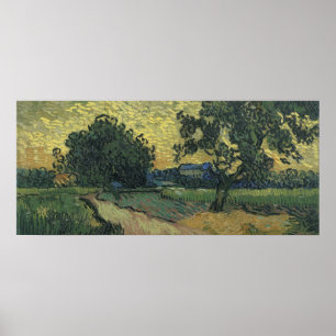 Poster Paisagem Van Gogh em Twilight