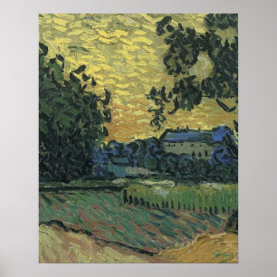 Poster Paisagem Van Gogh em Twilight 1890
