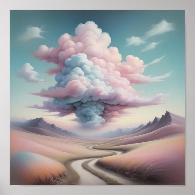 Poster Paisagem Whimsical - Arte da Paisagem Eetérea (Frente)