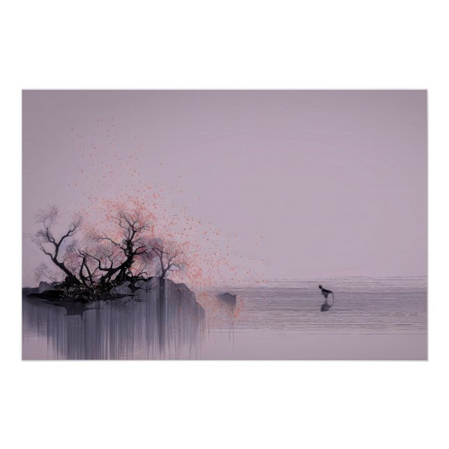 Póster Paisagem Zen Minimalista (Frente)