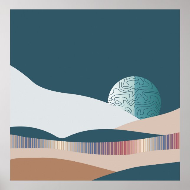 Poster paisagens abstrato (Frente)