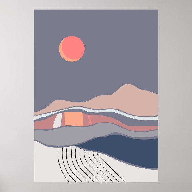 Poster paisagens azuis (Frente)