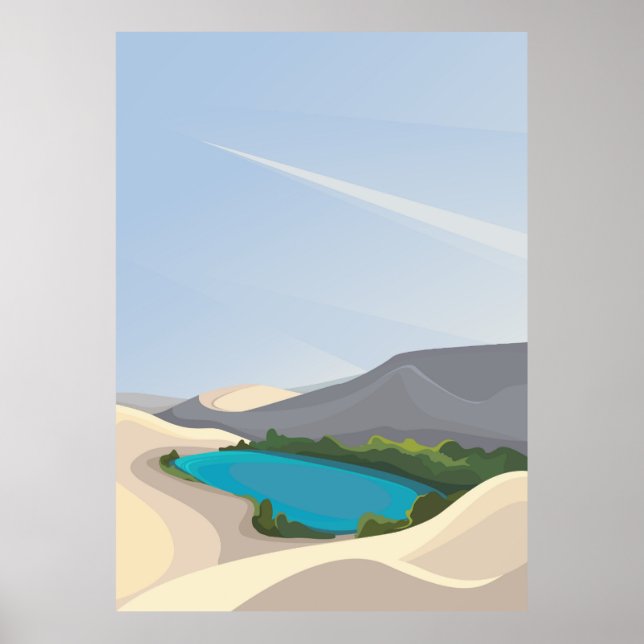 Poster paisagens de Oasis (Frente)