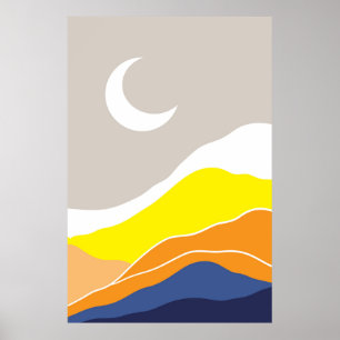 Poster Paisagens lunares abstratas