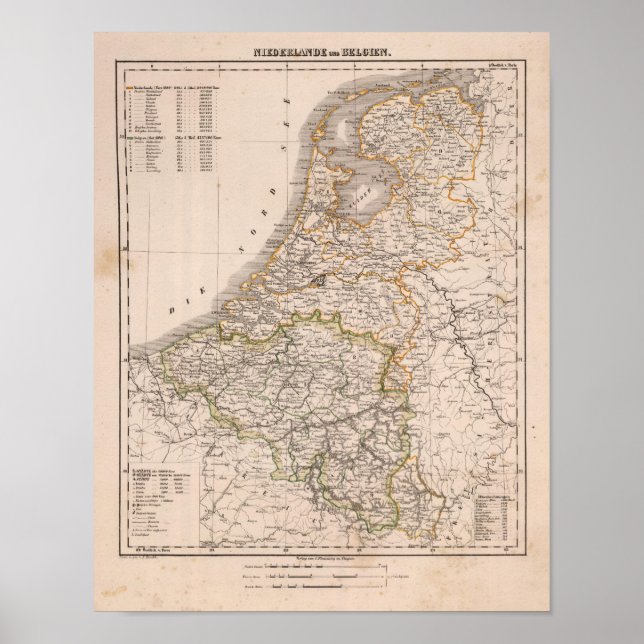 Póster Países Baixos, Bélgica (Frente)