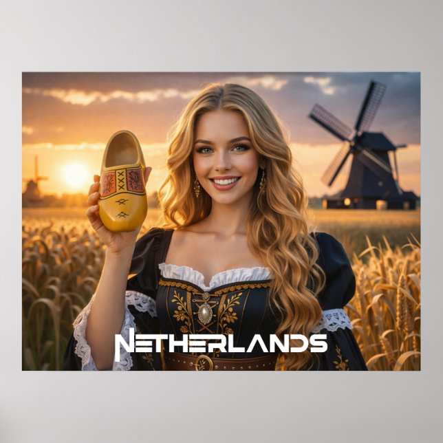 POSTER PAÍSES BAIXOS - HOLANDÊS (Frente)
