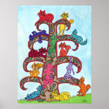 Paisley Cat Tree of Life