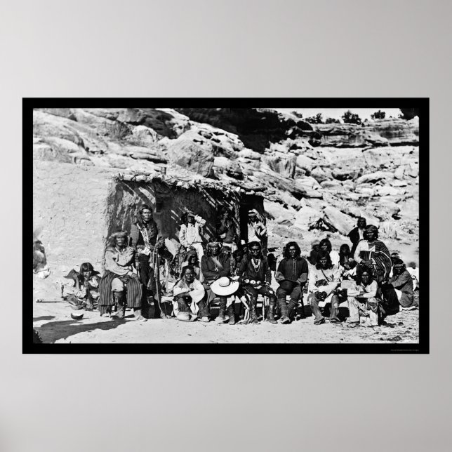 Poster Paiute Indian Adobe House 1912 (Frente)