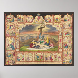 Póster Paixão e vida de nossa colagem do senhor Jesus