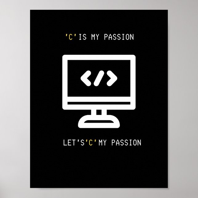 Poster Paixão por Programação C (Frente)