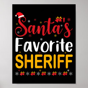 Poster Pajama de Natal Combinando da Família do Xerife Fa