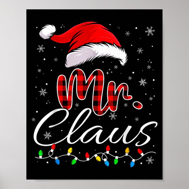 Poster Pajama de Natal Combinando para Casais Sr e Sra Cl (Frente)
