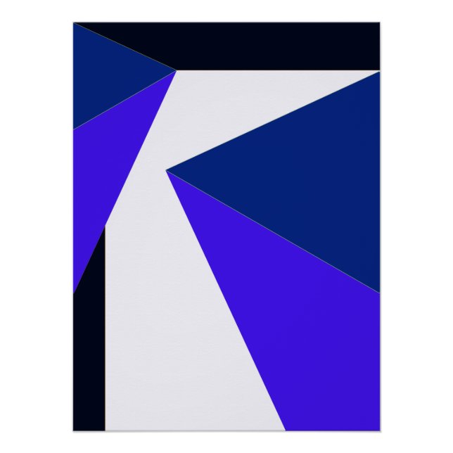 Póster Pájaro azul y blanco (Frente)