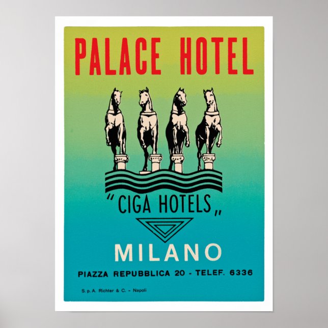 Poster Palace Hotel Milano (Frente)