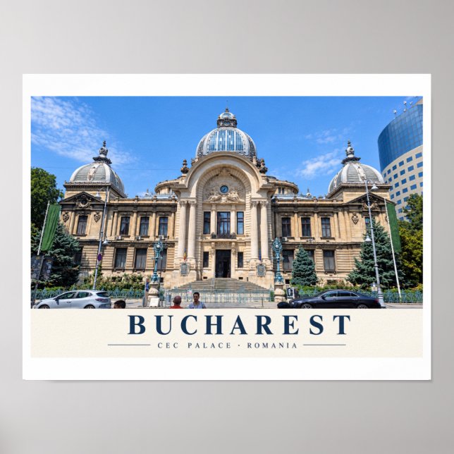 Poster Palácio CEC de Bucareste (Frente)