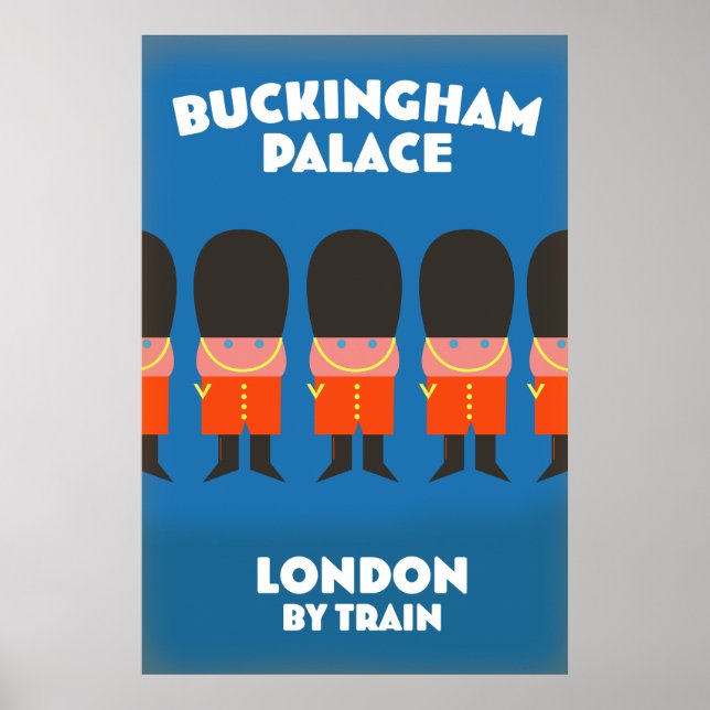 Poster Palácio de Buckingham Londres de trem (Frente)