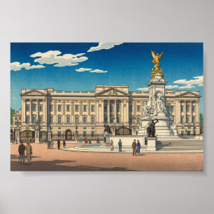 Poster Palácio de Buckingham Xilogravura Japonesa