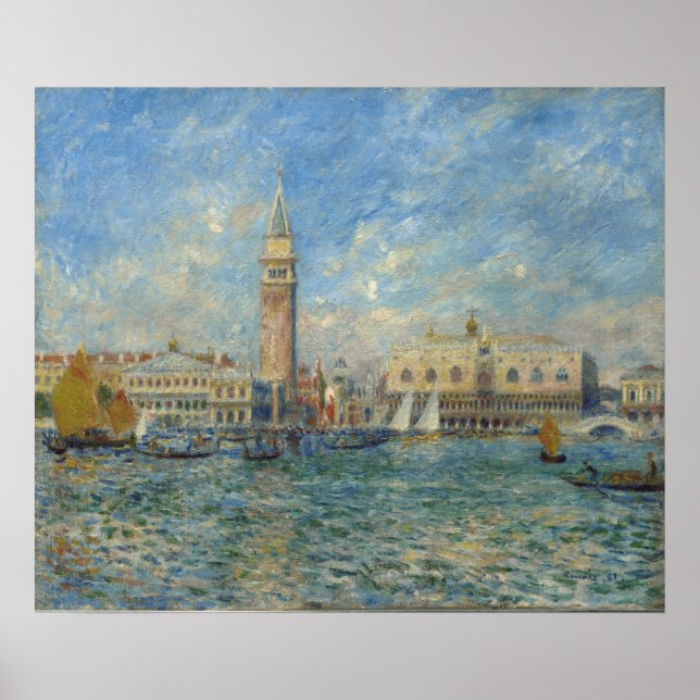 Poster Palácio de Cães, Veneza - Pierre-Auguste Renoir (Frente)