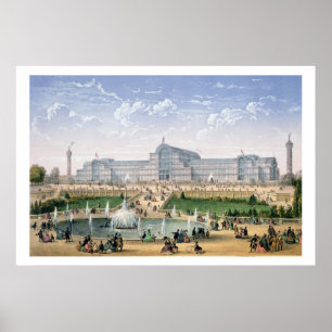 Poster Palácio de cristal, Sydenham, c.1862 (litho da
