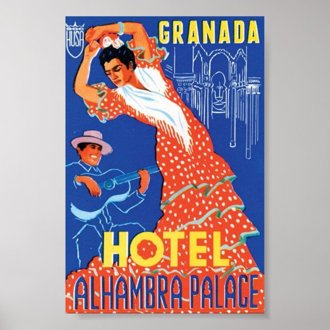 Póster Palácio de Granada Hotel Alhambra (Frente)
