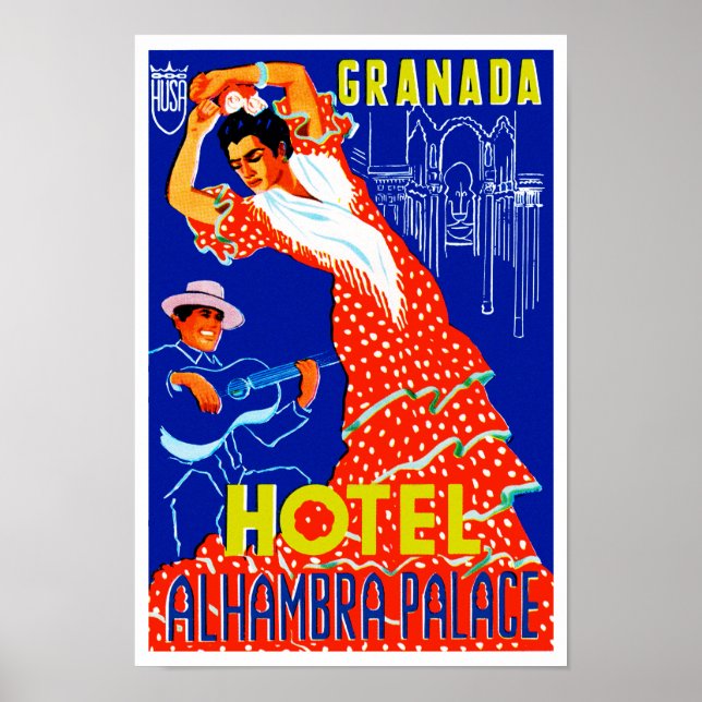 Póster Palácio de Granada Hotel Alhambra (Frente)