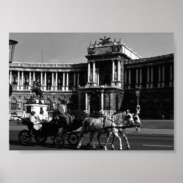 Poster Palácio de Hofburg, Áustria Vintage (Frente)