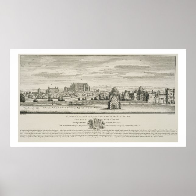 Póster Palácio de James e parte da cidade de Westmin (Frente)