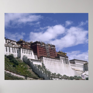 Poster Palácio de Potala na montanha o lar do Dalai