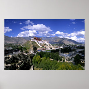 Póster Palácio de Potala sobre a cordilheira