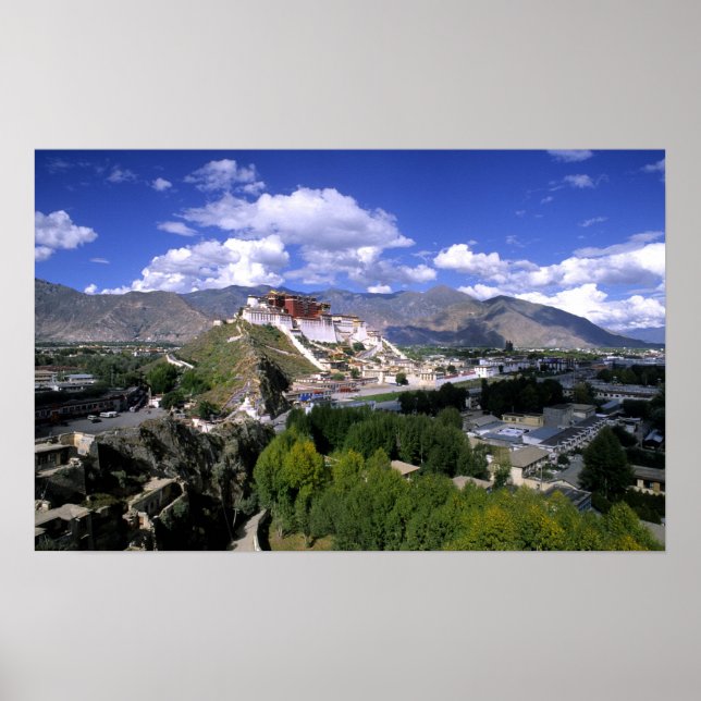 Póster Palácio de Potala sobre a cordilheira do outro (Frente)