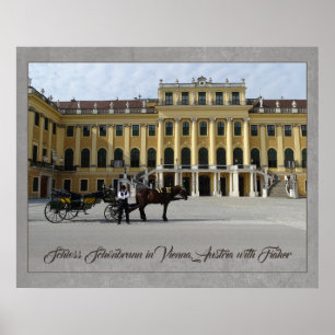 Poster Palácio de Schönbrunn em Viena, Áustria com Fia