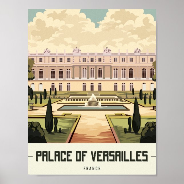 Poster Palácio de Versalhes Paris Viagem (Frente)