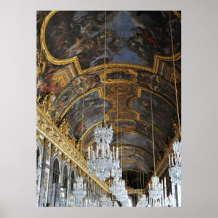 Póster Palácio do espelho Salão France de Versaille