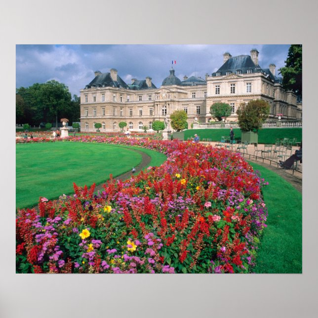 Póster Palácio do Luxemburgo em Paris, França. (Frente)