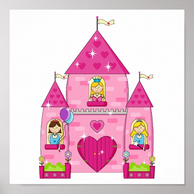 Póster Palácio Encantado Rosa Estimulante (Frente)