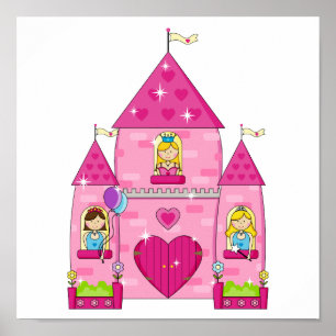 Póster Palácio Enchanted rosa Sparkling