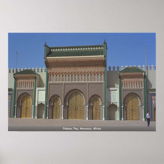 Póster Palácio, Fez, Marrocos, África (Frente)