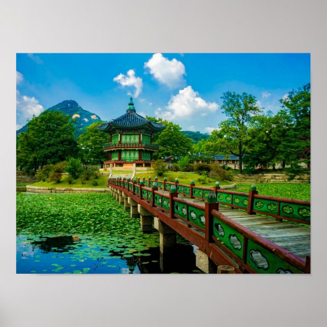 Póster Palácio Gyeongbokgung, Coreia do Sul (Frente)