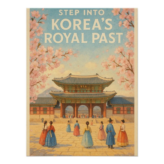 Póster Palácio Gyeongbokgung em Seul (Frente)