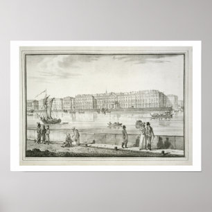 Póster Palácio Imperial de Inverno, São Petersburgo (lito