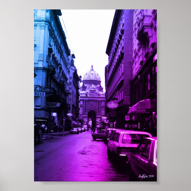 Poster Palácio Imperial de Viena Vintage Áustria (Frente)