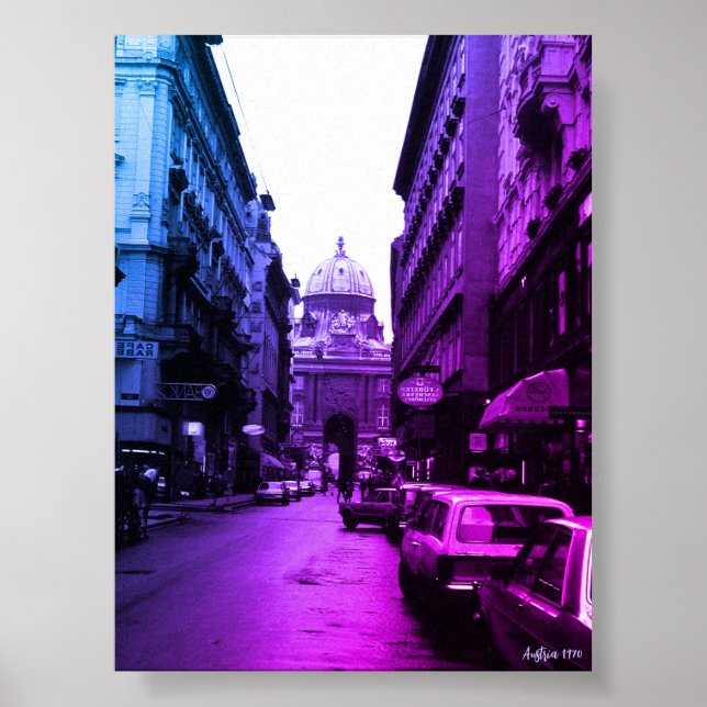 Poster Palácio Imperial Vintage Áustria Viena (Frente)