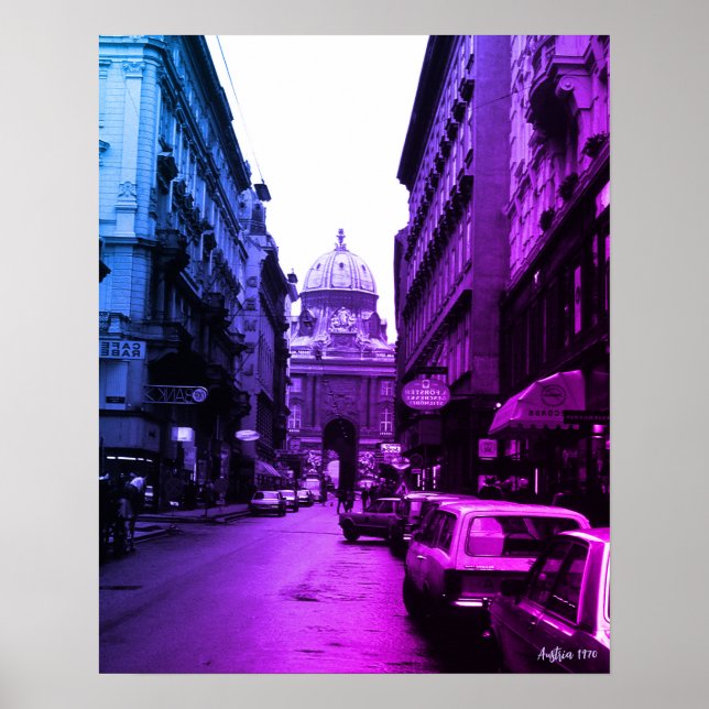 Poster Palácio Imperial Vintage Áustria Viena (Frente)