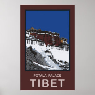 Póster Palácio Lhasa Tibet de Potala