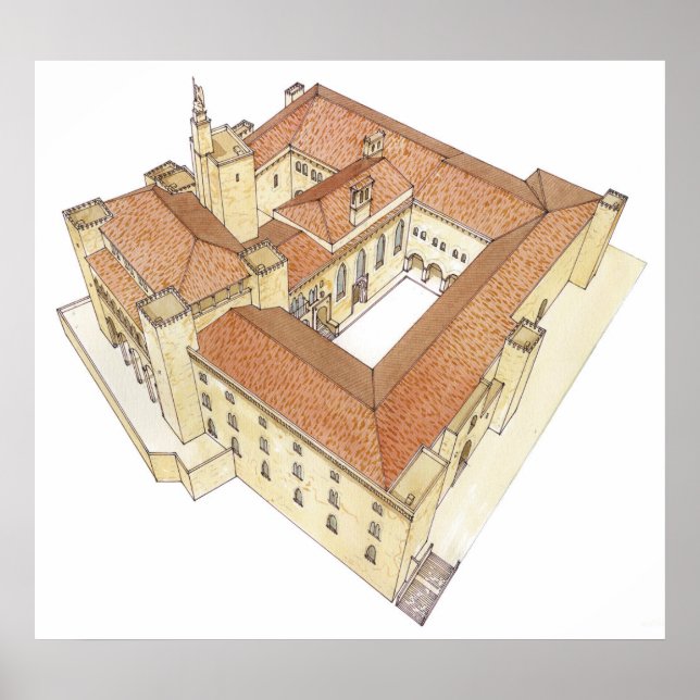 Poster Palácio Real Almudaina. Espanha Palma de Maiorca (Frente)