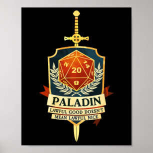 Poster Paladino Fantasia Rpg Trpg Jogador Cl
