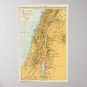 Poster Palastina - Mapa do Atlas Palestino