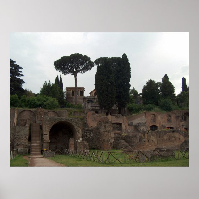 Poster Palatine Hill em Roma, Itália (Frente)