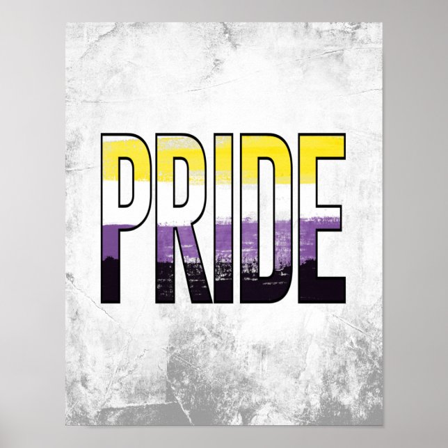 Poster Palavra de Orgulho Não Binário (Frente)